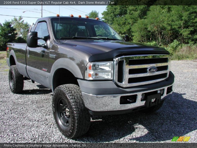 Dark Stone Metallic / Tan 2006 Ford F350 Super Duty XLT Regular Cab 4x4