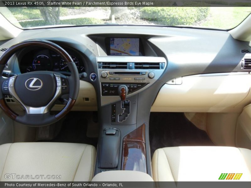 Starfire White Pearl / Parchment/Espresso Birds Eye Maple 2013 Lexus RX 450h
