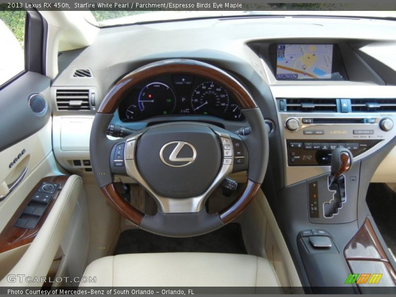 Starfire White Pearl / Parchment/Espresso Birds Eye Maple 2013 Lexus RX 450h