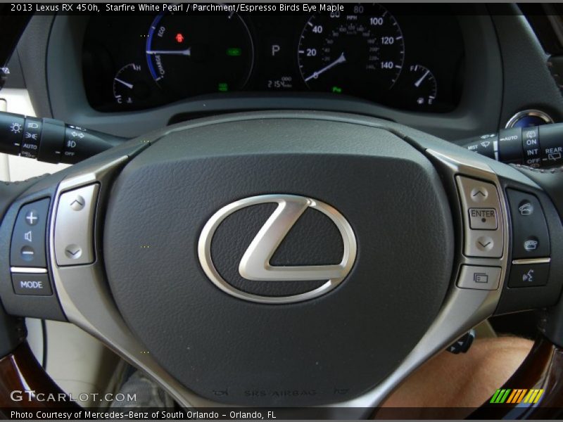 Starfire White Pearl / Parchment/Espresso Birds Eye Maple 2013 Lexus RX 450h