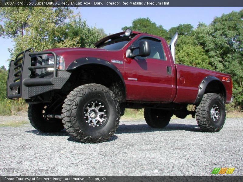 Dark Toreador Red Metallic / Medium Flint 2007 Ford F350 Super Duty XL Regular Cab 4x4