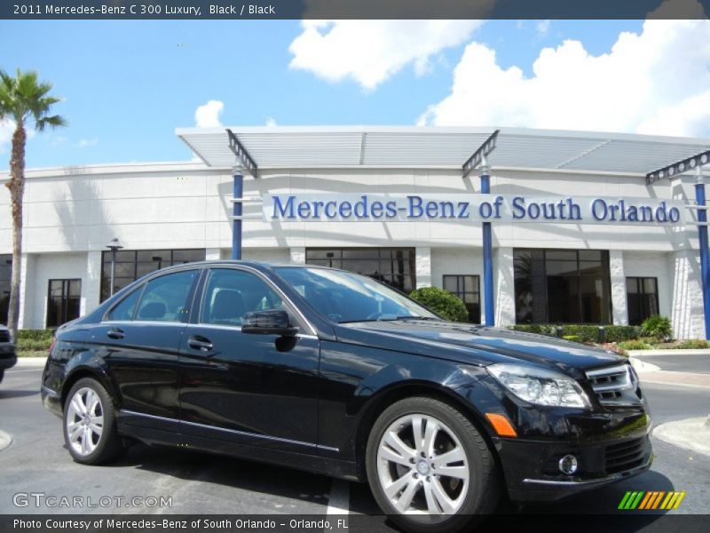 Black / Black 2011 Mercedes-Benz C 300 Luxury