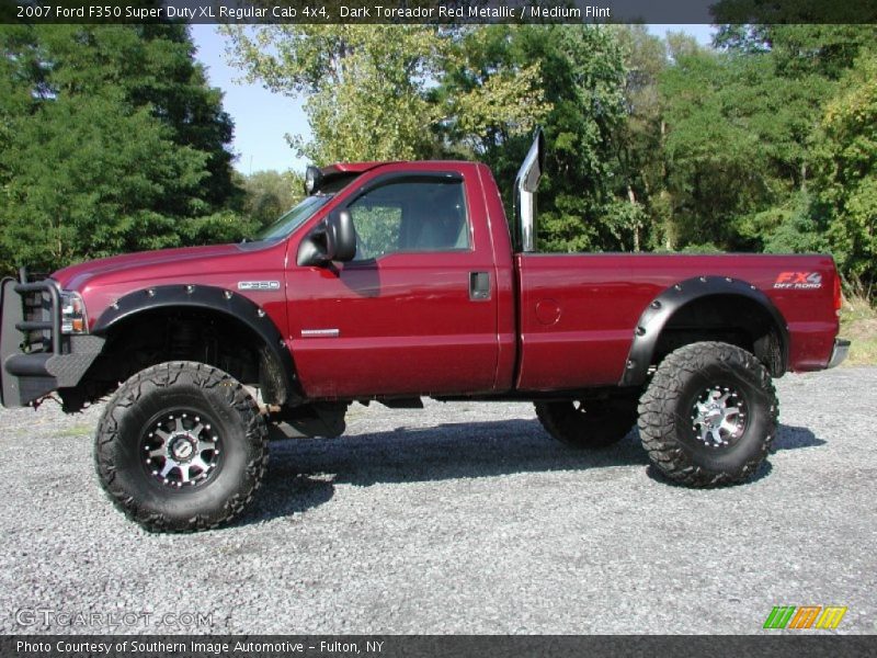 Dark Toreador Red Metallic / Medium Flint 2007 Ford F350 Super Duty XL Regular Cab 4x4