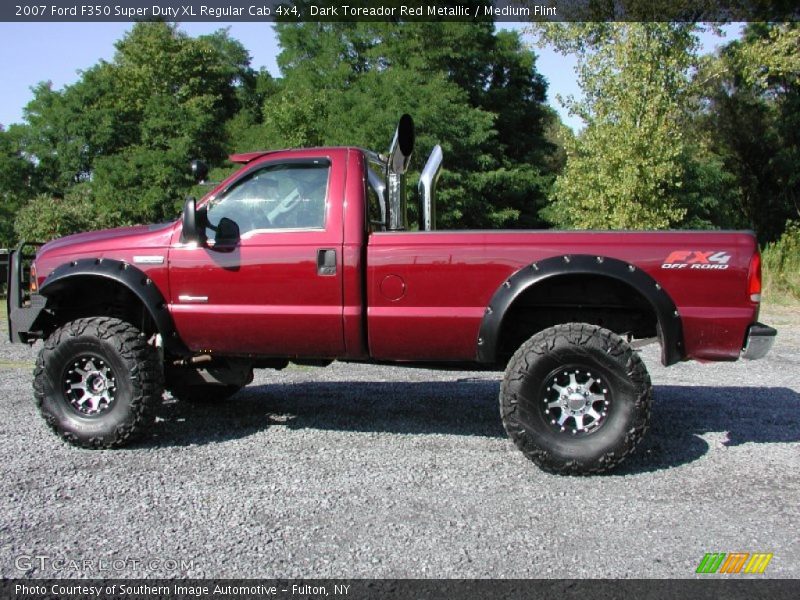 Dark Toreador Red Metallic / Medium Flint 2007 Ford F350 Super Duty XL Regular Cab 4x4
