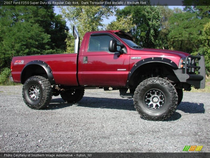 Dark Toreador Red Metallic / Medium Flint 2007 Ford F350 Super Duty XL Regular Cab 4x4
