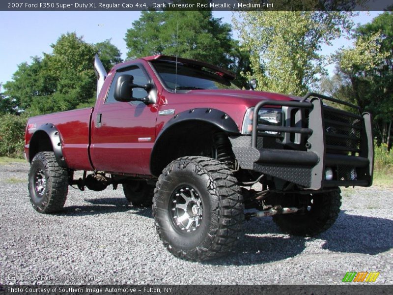 Dark Toreador Red Metallic / Medium Flint 2007 Ford F350 Super Duty XL Regular Cab 4x4