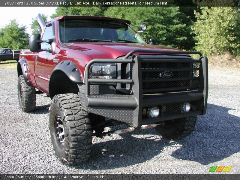 Dark Toreador Red Metallic / Medium Flint 2007 Ford F350 Super Duty XL Regular Cab 4x4