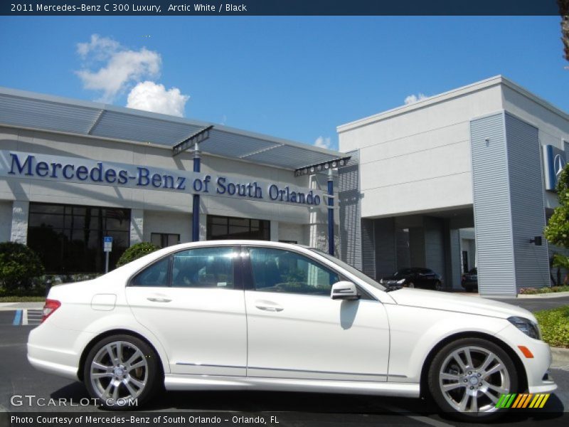 Arctic White / Black 2011 Mercedes-Benz C 300 Luxury