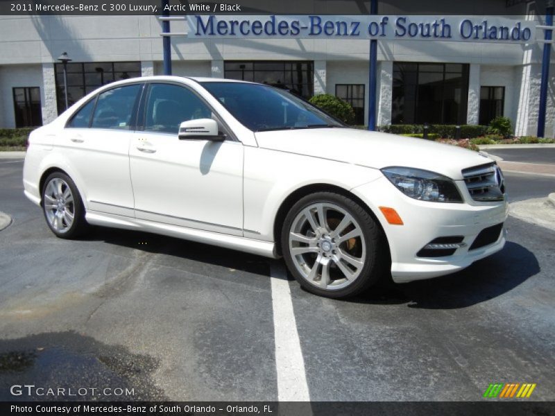 Arctic White / Black 2011 Mercedes-Benz C 300 Luxury
