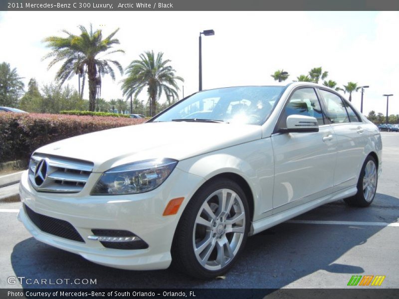 Arctic White / Black 2011 Mercedes-Benz C 300 Luxury