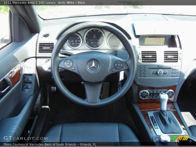 Arctic White / Black 2011 Mercedes-Benz C 300 Luxury