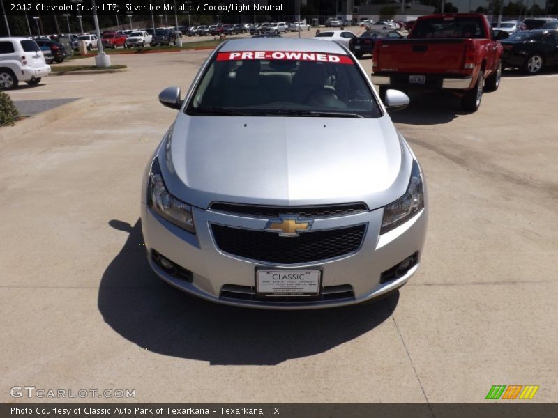 Silver Ice Metallic / Cocoa/Light Neutral 2012 Chevrolet Cruze LTZ