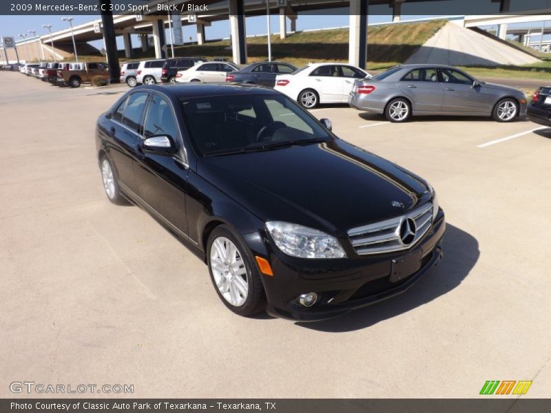 Black / Black 2009 Mercedes-Benz C 300 Sport