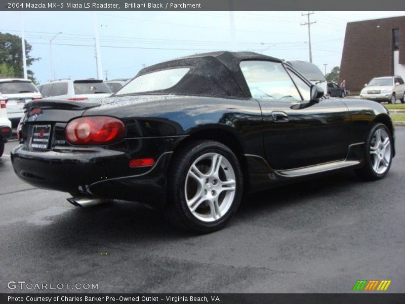 Brilliant Black / Parchment 2004 Mazda MX-5 Miata LS Roadster