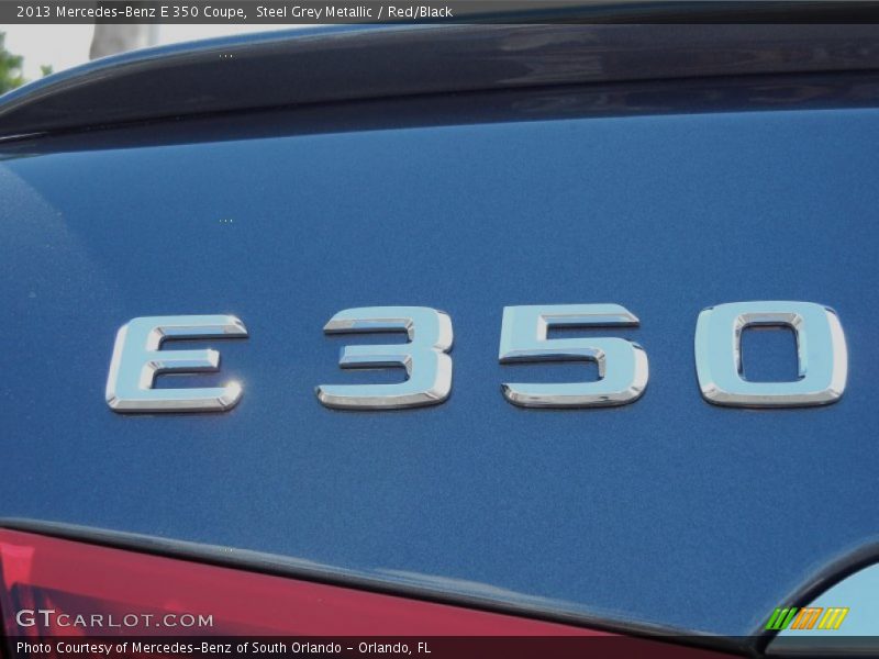 Steel Grey Metallic / Red/Black 2013 Mercedes-Benz E 350 Coupe