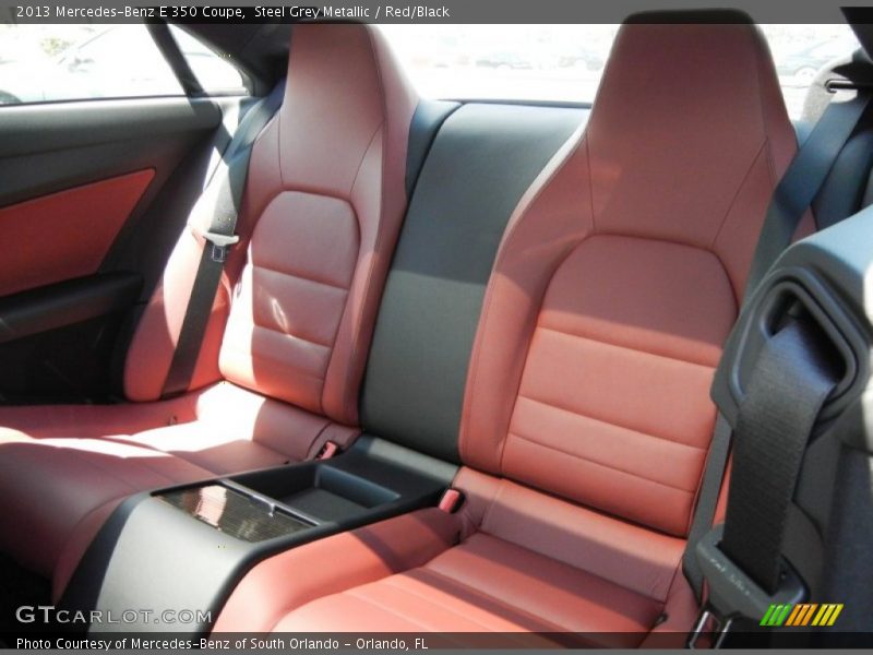 Steel Grey Metallic / Red/Black 2013 Mercedes-Benz E 350 Coupe