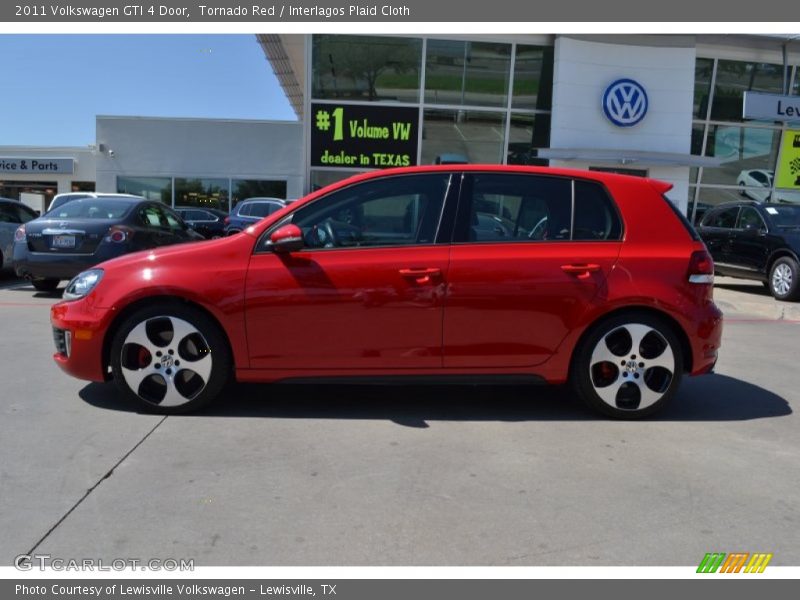 Tornado Red / Interlagos Plaid Cloth 2011 Volkswagen GTI 4 Door