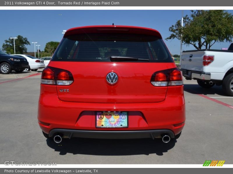 Tornado Red / Interlagos Plaid Cloth 2011 Volkswagen GTI 4 Door