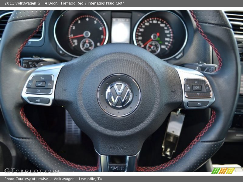 Tornado Red / Interlagos Plaid Cloth 2011 Volkswagen GTI 4 Door