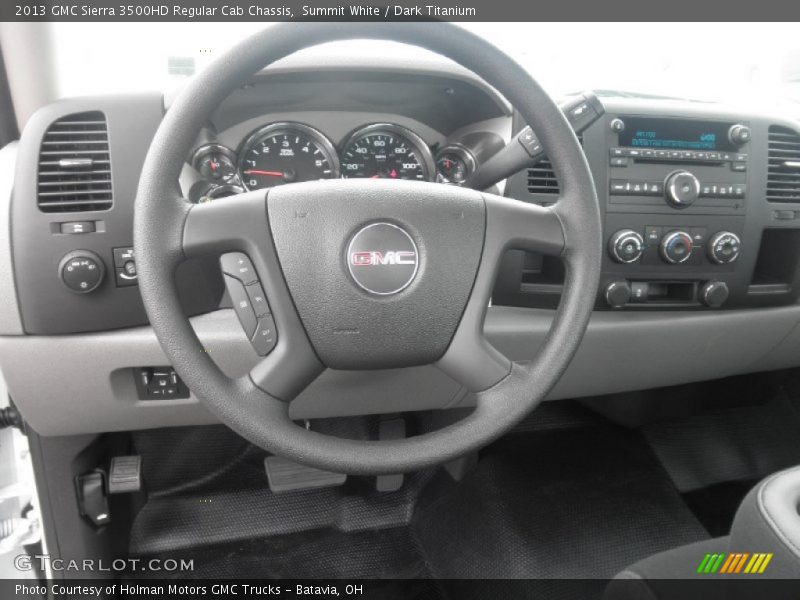 Summit White / Dark Titanium 2013 GMC Sierra 3500HD Regular Cab Chassis