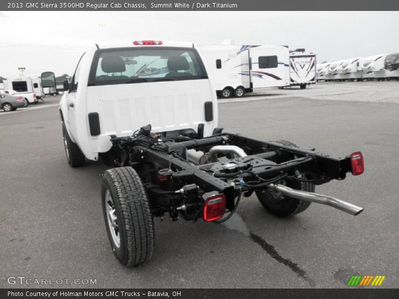 Summit White / Dark Titanium 2013 GMC Sierra 3500HD Regular Cab Chassis