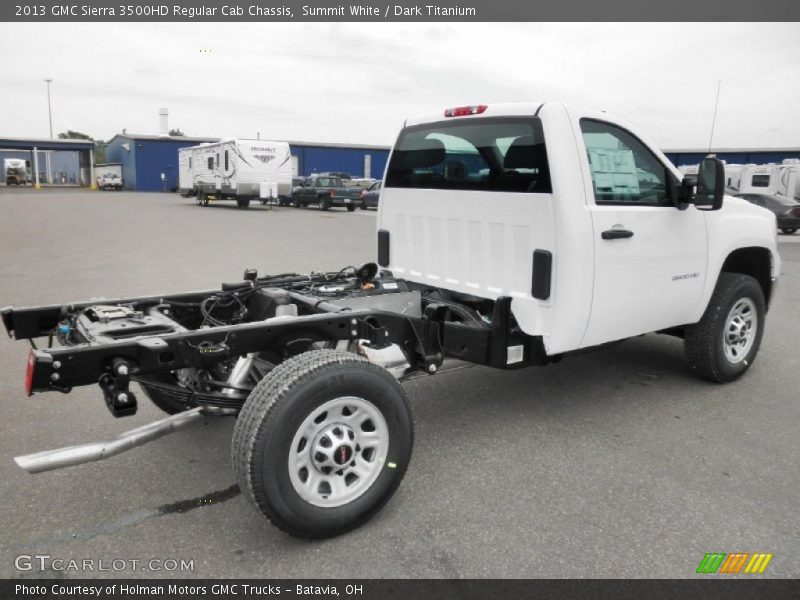 Summit White / Dark Titanium 2013 GMC Sierra 3500HD Regular Cab Chassis