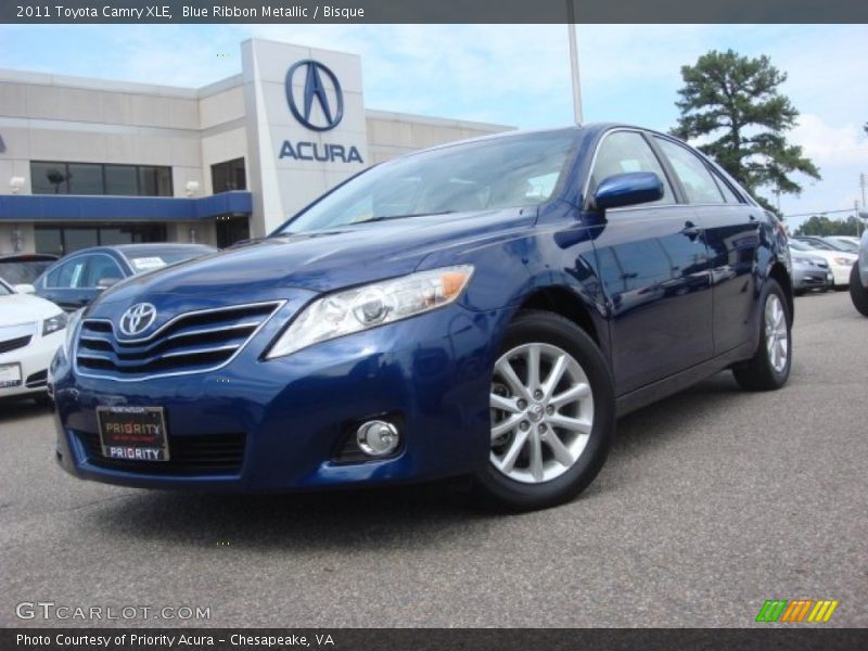 Blue Ribbon Metallic / Bisque 2011 Toyota Camry XLE