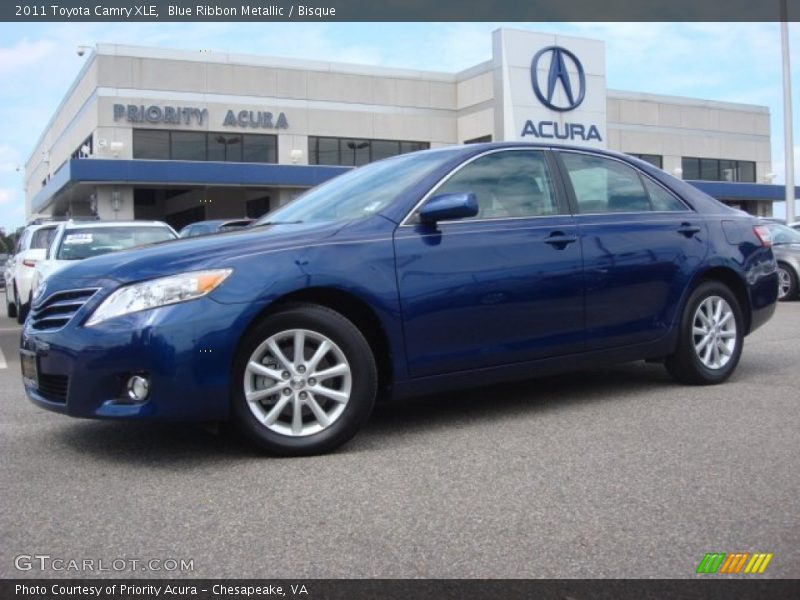Blue Ribbon Metallic / Bisque 2011 Toyota Camry XLE