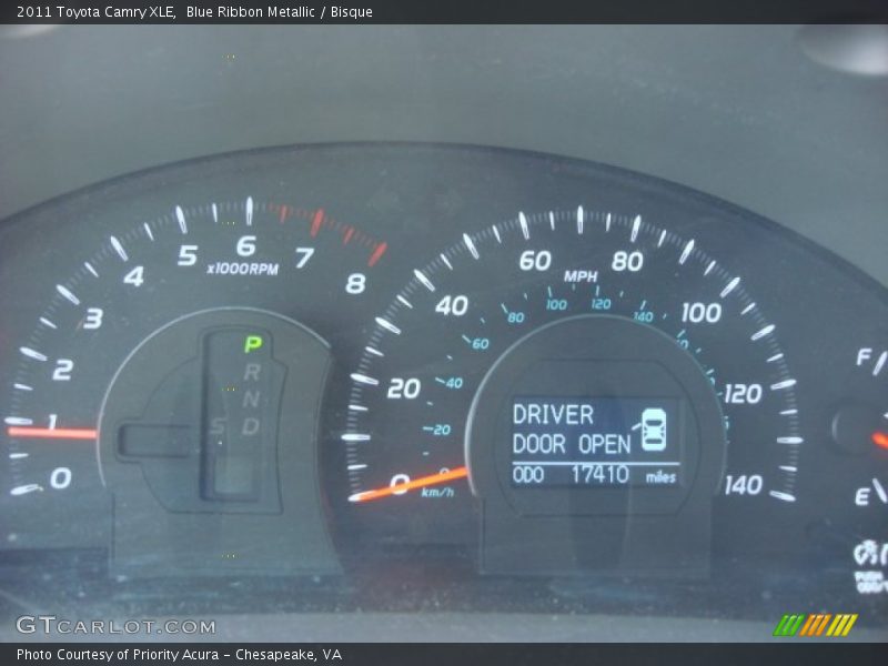 Blue Ribbon Metallic / Bisque 2011 Toyota Camry XLE