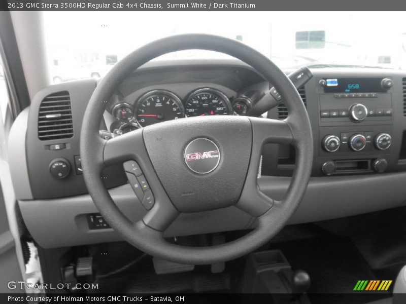 Summit White / Dark Titanium 2013 GMC Sierra 3500HD Regular Cab 4x4 Chassis