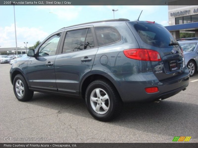 Steel Gray / Gray 2008 Hyundai Santa Fe GLS