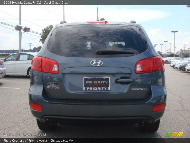 Steel Gray / Gray 2008 Hyundai Santa Fe GLS