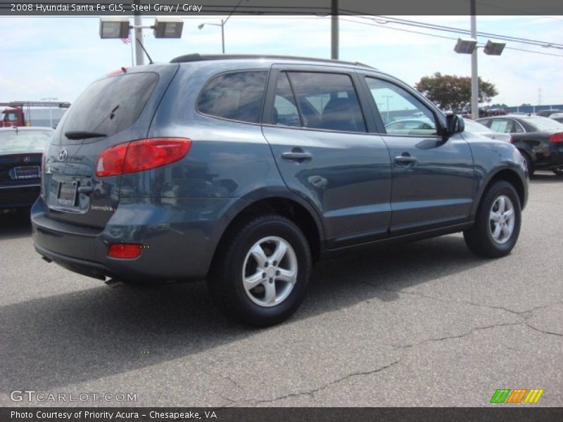 Steel Gray / Gray 2008 Hyundai Santa Fe GLS