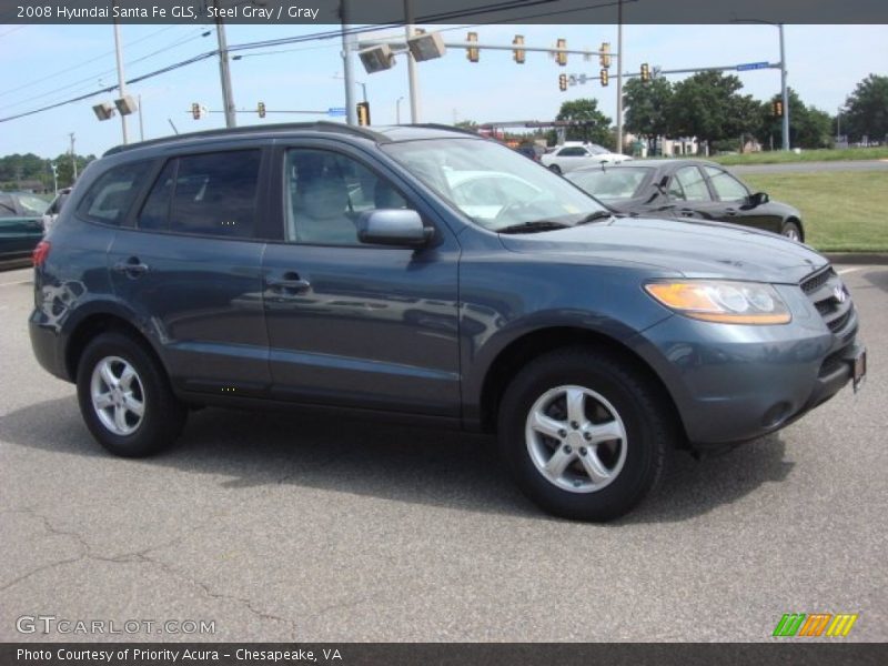 Steel Gray / Gray 2008 Hyundai Santa Fe GLS