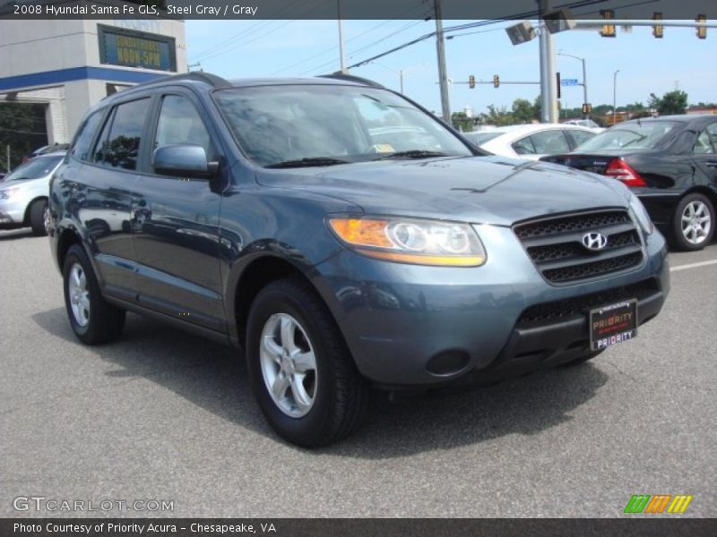 Steel Gray / Gray 2008 Hyundai Santa Fe GLS