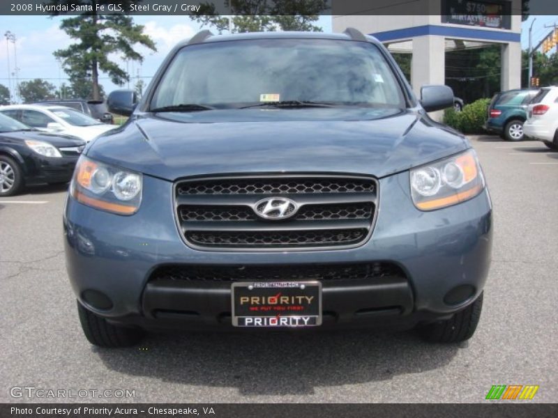 Steel Gray / Gray 2008 Hyundai Santa Fe GLS