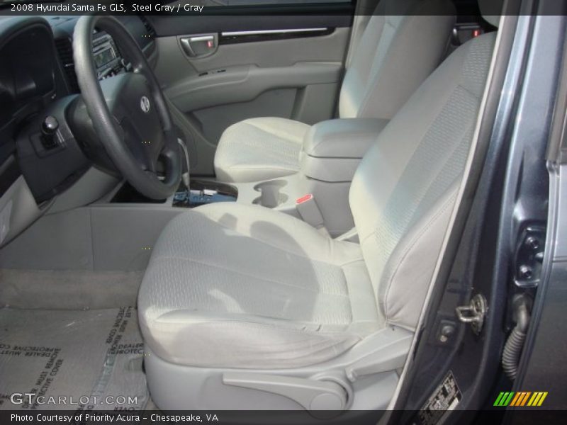 Steel Gray / Gray 2008 Hyundai Santa Fe GLS