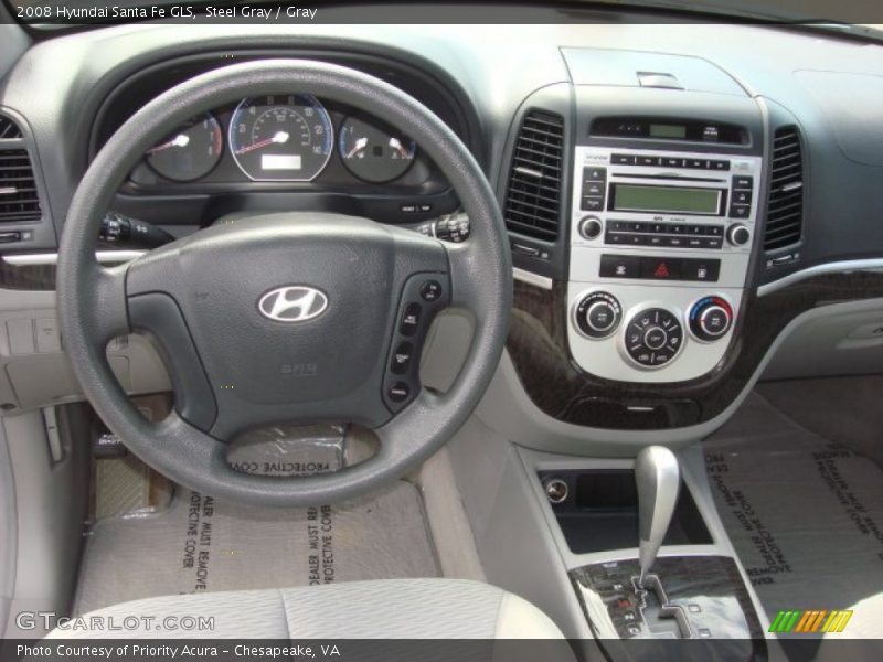 Steel Gray / Gray 2008 Hyundai Santa Fe GLS