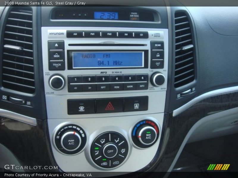 Steel Gray / Gray 2008 Hyundai Santa Fe GLS