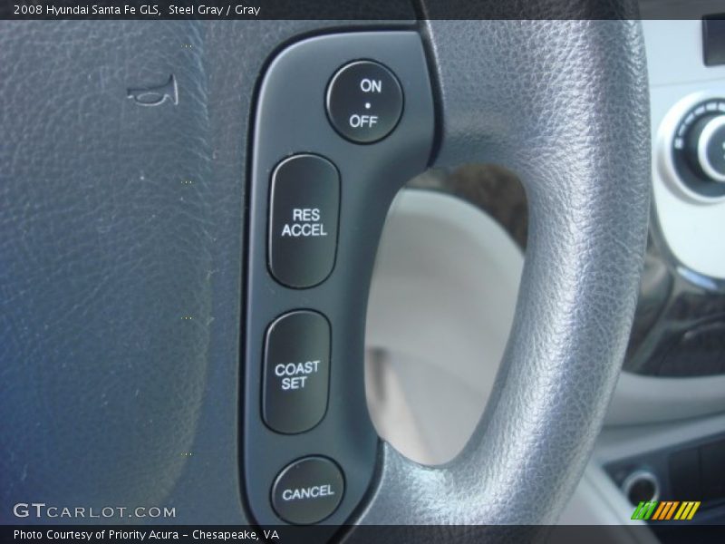 Steel Gray / Gray 2008 Hyundai Santa Fe GLS