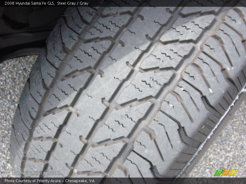 Steel Gray / Gray 2008 Hyundai Santa Fe GLS