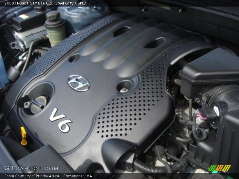 Steel Gray / Gray 2008 Hyundai Santa Fe GLS