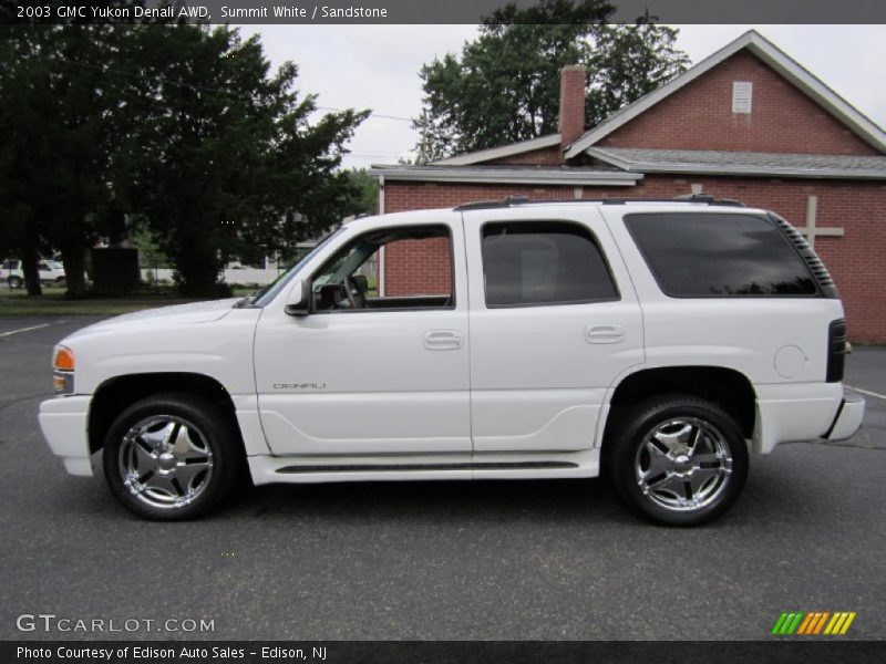 Summit White / Sandstone 2003 GMC Yukon Denali AWD