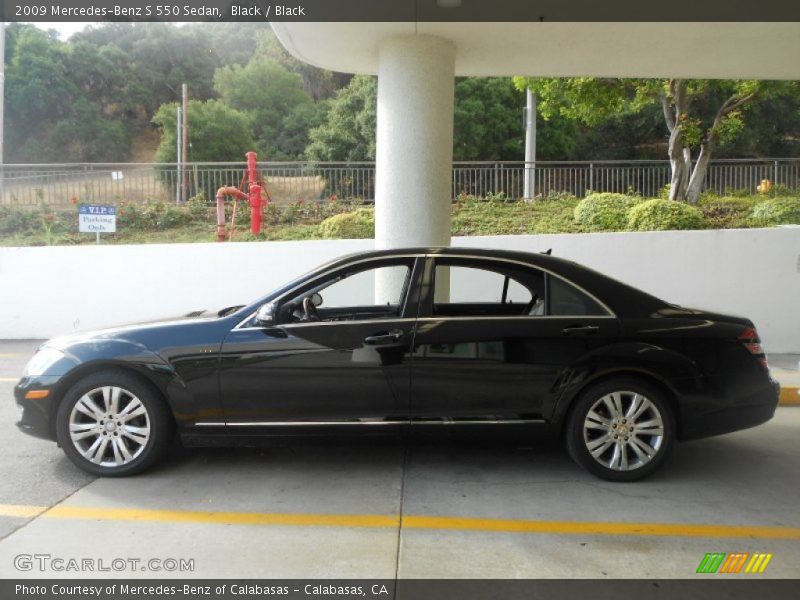 Black / Black 2009 Mercedes-Benz S 550 Sedan