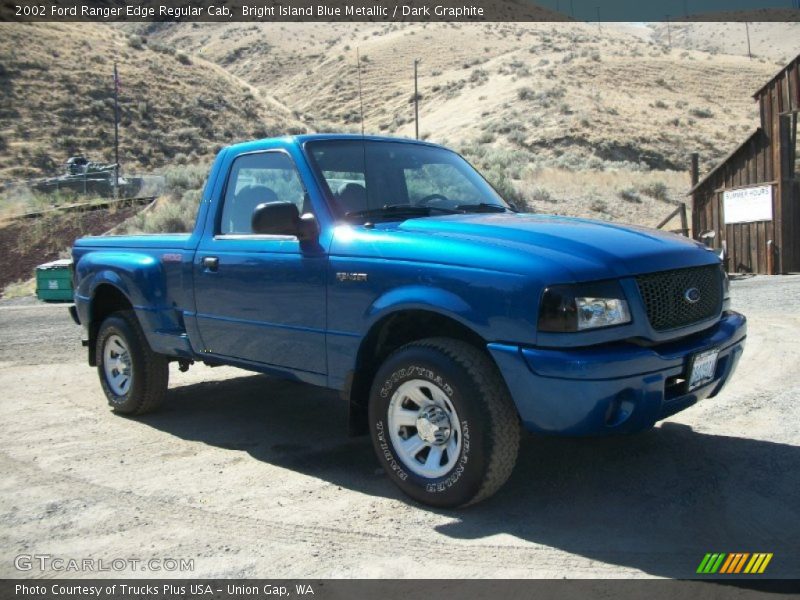 Bright Island Blue Metallic / Dark Graphite 2002 Ford Ranger Edge Regular Cab