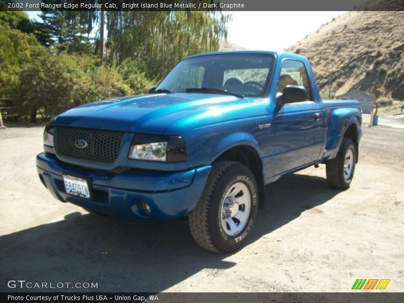Bright Island Blue Metallic / Dark Graphite 2002 Ford Ranger Edge Regular Cab