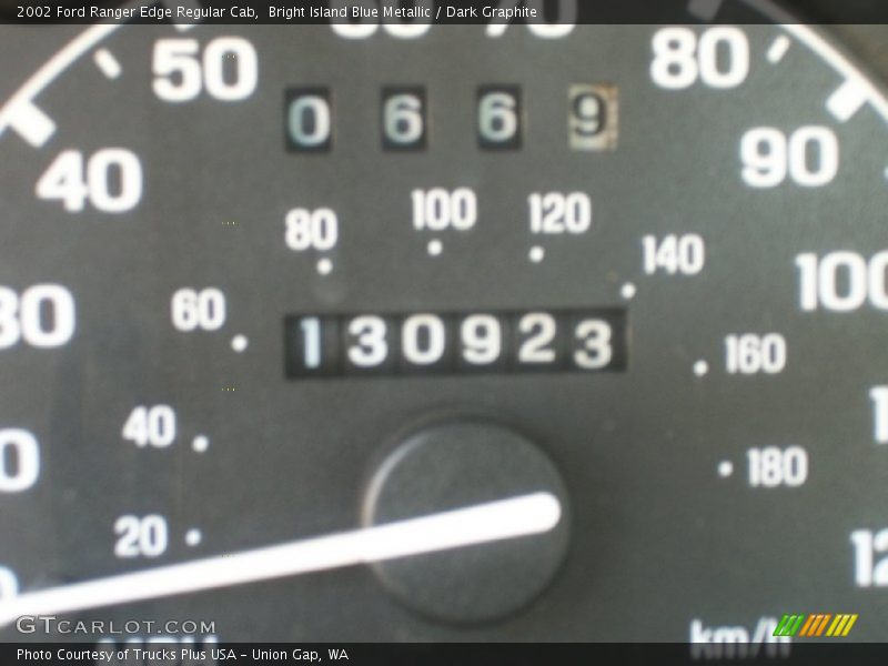 Bright Island Blue Metallic / Dark Graphite 2002 Ford Ranger Edge Regular Cab