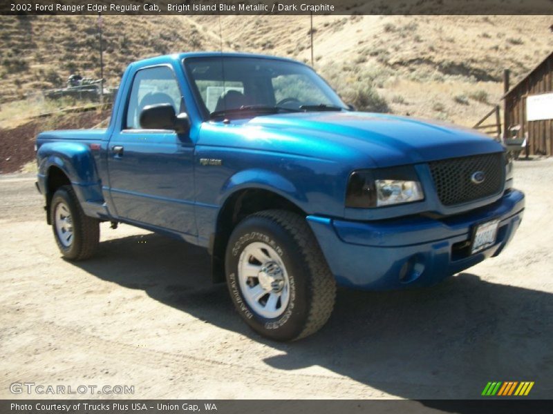 Bright Island Blue Metallic / Dark Graphite 2002 Ford Ranger Edge Regular Cab