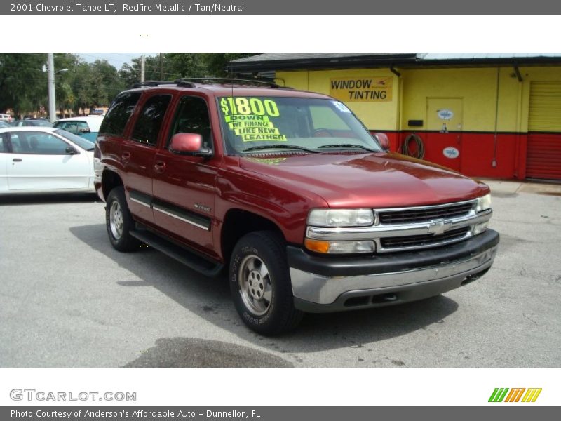Redfire Metallic / Tan/Neutral 2001 Chevrolet Tahoe LT
