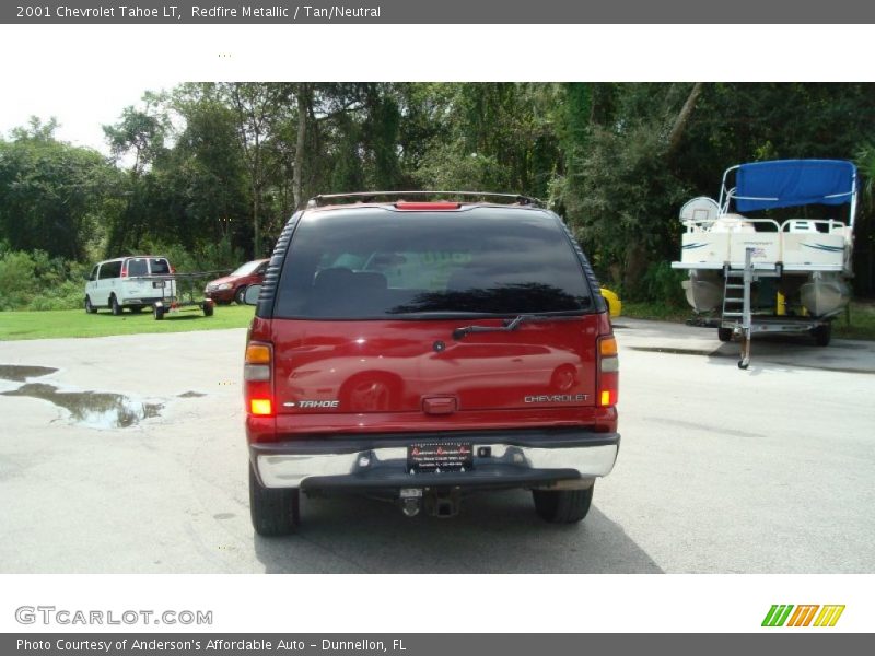 Redfire Metallic / Tan/Neutral 2001 Chevrolet Tahoe LT
